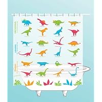 Dinosaur Shower Curtain by Simple Memory Art