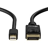 Mini DP to DP Cable, Rankie&reg; Gold Plated Mini DisplayPort to DisplayPort Cable 4K Resolution Ready 6ft