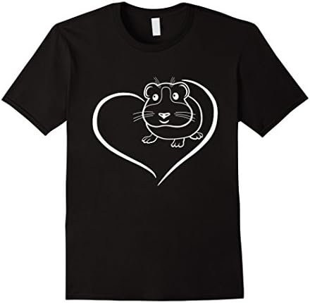 Men's Guinea Pig Shirt - Guinea Pig Heart Shirt Small Black