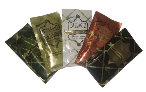 BELLAGIO NEW Gourmet Caffe Mocha Coffee 5 Pack Gift Set: Hazelnut, Caramel, French... by Caffe D'Amore