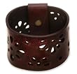 Leather bracelet, 'Floral Red' Leather bracelet, 'Floral Red'
