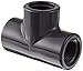 Spears 805 Series PVC Pipe Fitting, Tee, Schedule 80, 1/2