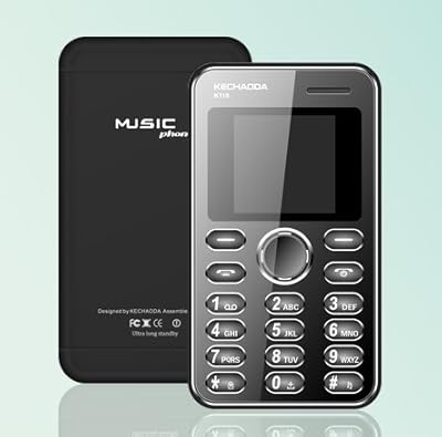 Kechaoda K55 1.44 inch QQVGA Display Slim Card Size GSM Single SIM Keypad Mobile No Charger Or Earphone in Box (Black)
