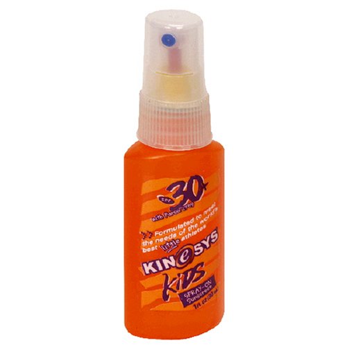 KINeSYS Spray-On Sunscreen, SPF 30, Fragrance-Free, 1 fl oz(30 ml) (Pack of 2)