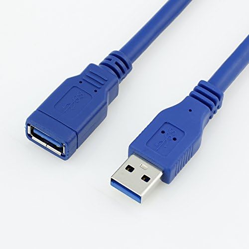 COOLIS Super Speed USB 3.0 Extension Cable,A Male To A Female, Blue (1.5meter/4.9Feet)