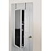 White Framed Wall or Door Jewelry Armoire Mirror in White