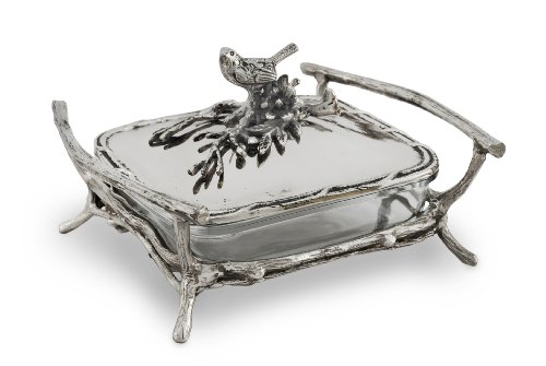 Star Home Bird and Branches Square Baker/Server with Lid