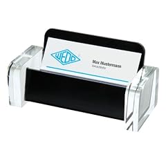 Wedo 0604401 Visitenkartenhalter Acryl glasklar schwarz Exclusiv