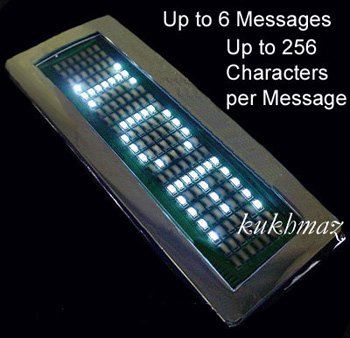 LED Light Up Scrolling White Light Up Text Buckle