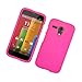 Eagle Cell Rubber Protector Case for Motorola G - Retail Packaging - Hot Pink