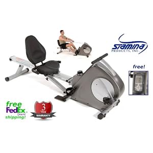 Stamina Deluxe Conversion II Recumbent/Rower - Fast FedEx Shipping