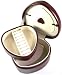 Regal Collection Jewellery Box 808341 Burgundy Leather Heart Design with Picture Window