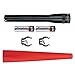 MagLite Safety Pack - Mini MAG 2-Cell AA LED Flashlight, Black, Compact, IP2201G â€“ Wand, Red