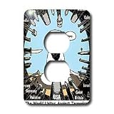 Rich Diesslins Funny General - Editorial Cartoons - Osama Bin Stupid - World Turns Unites Against Terrorism briefly - Light Switch Covers - 2 plug outlet cover