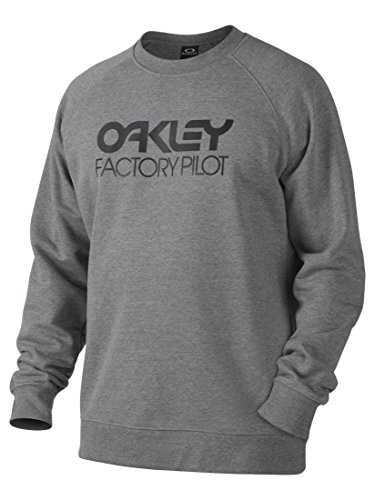 Oakley Mens DWR Factory Pilot Crew Sweater Sweatshirt X-Large Athletic Heather Grey