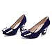 Brand New Fashion Bow Womens Pump Thick Mid Heels Shoes