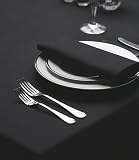 Signature Black Rectangular Tablecloth 178x275cm