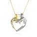 10K White Gold 0.10 Carat Diamond Heart Pendant with 18 Chain