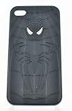 Apple Iphone 4 4S Spiderman Premium Hardshell Hybrid Snap-On Case both AT&T and Verizon - BLACK