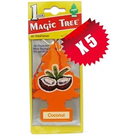 MAGIC TREE 'Coconut' X 5 Air Fresheners