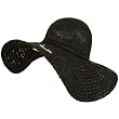Light Vented Sun Beach Hat Floppy Soft 5" Brim Black