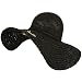Light Vented Sun Beach Hat Floppy Soft 5" Brim Black