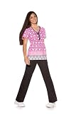 Skechers Scrubs-Tickled Pink Empire Waist Scrub Top M