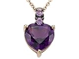 2.08 cts Genuine Amethyst Pendant - 14kt Rose Gold LIFETIME WARRANTEE