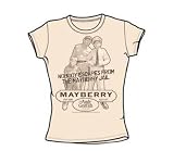  : Andy Griffith - Mayberry Jail - Juniors Cream S/S T-Shirt For Women