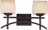 Maxim Lighting 10992WSRC Asiana 2-Light Bath Vanity, Roasted Chestnut