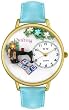 Whimsical Watches Unisex Quilting Gold Watch G0450012