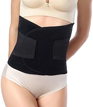 Adjustable Breathable Waist Trainer Belt Corset Body Shaper Steel Boned Underbust Band Lose Weight Postnatal Recovery Sports Belt Lift hips Protecting Waist for Men Women Black