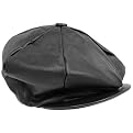 Daxx New Zealand Lamb Skin Biker Cap - Black