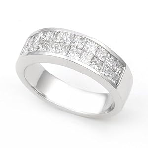 Platinum Invisible set Diamond Band Ring (G-H/VS, 1 1/5 ct.), 5.5