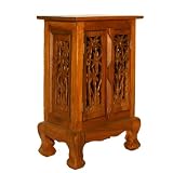 EXP Handmade Asian Furniture - 24" Coconut Palm Storage Cabinet / Nightstand - Natural Finish