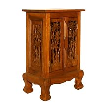 Handmade Asian Furniture - 24" Coconut Palm Storage Cabinet / Nightstand - Natural Finish