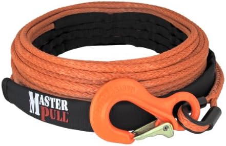 Amsteel Blue Orange 5/16" x 50' Synthetic Winch Line w/ G100 Sling Hook