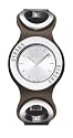 Versus By Versace Ladies 'Rounds' Dark Brown Leather Strap Watch