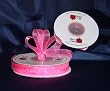 Sheer Organza Ribbon Mono Edge - 3/8" - 25 Yards (75 FT) - Hot Pink