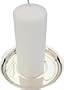 Waterford Fine Silver Ballet Ribbon Pillar Wedding Candle w/ Silver Candleholder