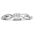 Twist Band Diamond Promise Ring in 10K White Gold (.07ct tw sizes 4-10)
