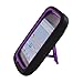 For Huawei Ascend Y M866 H866C Hybrid Hard Rubber Case Purple Black With Stand