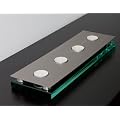 NEG Design Teelicht-Halter / Teelicht-Leiste Kerzenst�nder Edelstahl und Float-Glas (4 Lichter)