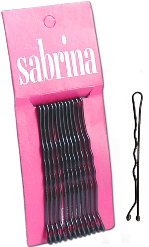 48 Sabrina 60mm Black Hair Grips (4 cards of 12)