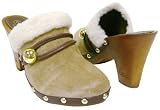 Coach Ivanka Camel Suede Mules