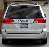 TRIBAL TAILGATE GRAPHICS , 2 Giant BLACK Vinyl STICKERS / DECALS (Pick up trucks)