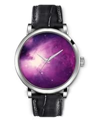SPRAWL Aanalog Fashion Series Silver Ladies Watches of Genuine Black Leather Strap,Unique Wrist Watch for Women Girls Designed with Mixing dark colors and points