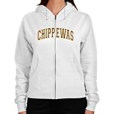 NCAA Central Michigan Chippewas Ladies Arch Applique Midweight Zip Hoodie - White