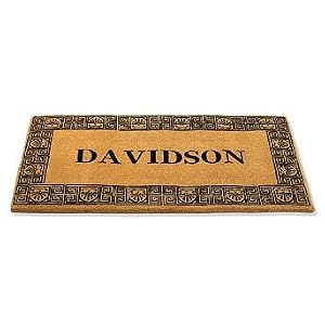36-inch x 72-inch Greek Key Personalized Door Mat - Frontgate