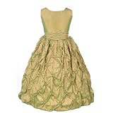 CLEARANCE New Flower Girl Smocked Taffeta Dress ~ Gold sz 10 Remaining